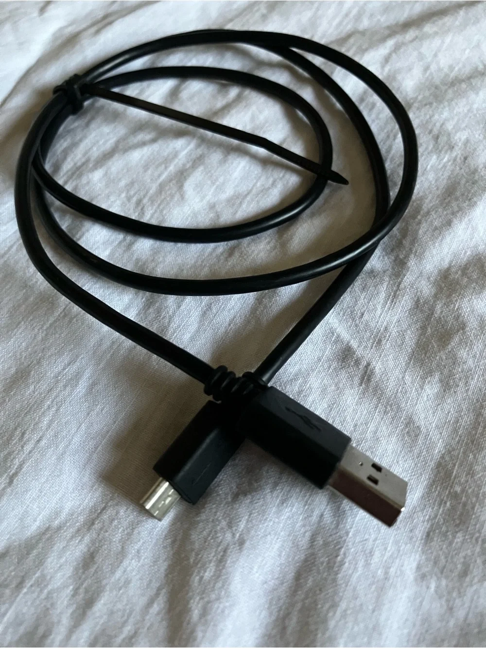 Lot of 10 Black USB Cords, Samsung Motorola, 18